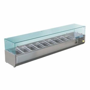 POLAR Aufsatzkühlvitrine für 9x GN1/3, 2000mm POLAR Aufsatzkühlvitrine für 9x GN1/3, 2000mm
