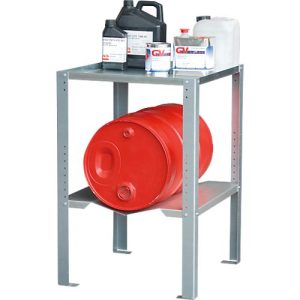 Gebinderegal für Auffangwannen, 1 x 60 l Fass/Gebinde, L 600 x B 698 x H 900 mm Gebinderegal für Auffangwannen, 1 x 60 l Fass/Gebinde, L 600 x B 698 x H 900 mm