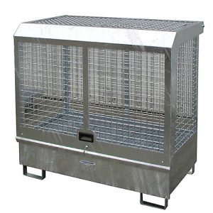 Gefahrstoff-Depot Typ GD-C BAUER, Stahl, L 1430 x B 820 x H 1390 mm, Zylinderschloss, Auffangvolumen 220 I, feuerverzinkt Gefahrstoff-Depot Typ GD-C BAUER, Stahl, L 1430 x B 820 x H 1390 mm, Zylinderschloss, Auffangvolumen 220 I, feuerverzinkt
