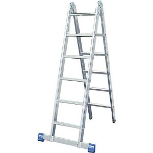 Gelenk-Doppelleiter, 2 x 6 Sprossen Gelenk-Doppelleiter, 2 x 6 Sprossen