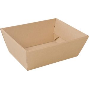 Geschenkkorb SAWP 181.701, rechteckig, klein, L 285 x B 240 x H 110 mm, Wellpappe, kraft-braun, 1 Stück Geschenkkorb SAWP 181.701, rechteckig, klein, L 285 x B 240 x H 110 mm, Wellpappe, kraft-braun, 1 Stück