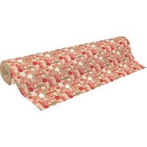 Geschenkpapier Clairefontaine Weihnachten, 1 Rolle mit L 50 m x B 700 mm, 1-seitig bedruckt, Kraftpapier, braun-rot Geschenkpapier Clairefontaine Weihnachten, 1 Rolle mit L 50 m x B 700 mm, 1-seitig bedruckt, Kraftpapier, braun-rot