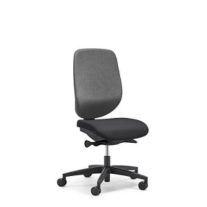 Giroflex Bürostuhl 353, ohne Armlehnen, Auto-Synchronmechanik, Muldensitz, grau/schwarz Giroflex Bürostuhl 353, ohne Armlehnen, Auto-Synchronmechanik, Muldensitz, grau/schwarz