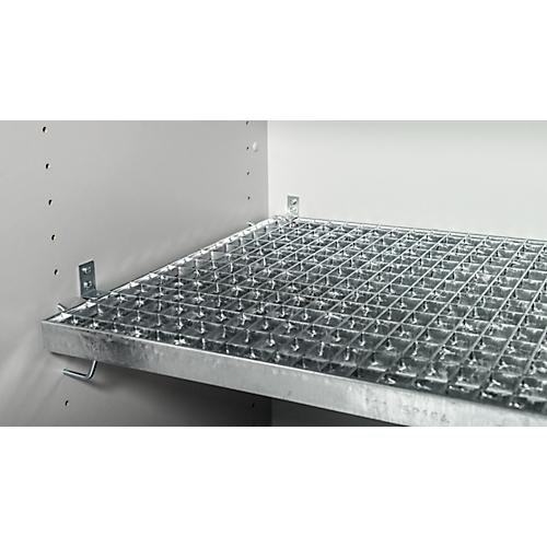 Gitterrost für asecos Sicherheitsschränke der Q30, Q90 und S90 Serie, Stahl, B 1036 x T 450 x H 30 mm, bis 180 kg