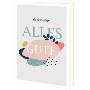 Glückwunschkarte Korsch Wir gratulieren – Alles Gute, mit buntem Motiv & Umschlägen, Hochformat, B 115 x H 117 mm, Karton, naturweiß, 10 Stück Glückwunschkarte Korsch Wir gratulieren – Alles Gute, mit buntem Motiv & Umschlägen, Hochformat, B 115 x H 117 mm, Karton, naturweiß, 10 Stück