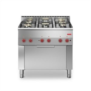 Gastro M Gasherd mit Konvektionsofen, 5 Brenner, Breite 900mm, 19,8kW Gastro M Gasherd mit Konvektionsofen, 5 Brenner, Breite 900mm, 19,8kW