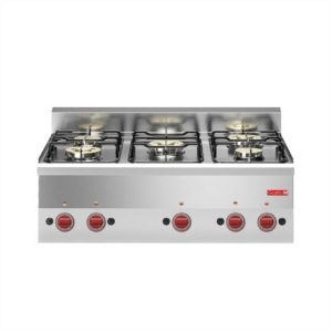 Gastro M Gasherd, 5 Brenner, 900x600x280 mm, 15kW Gastro M Gasherd, 5 Brenner, 900x600x280 mm, 15kW