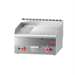 Gastro M Gas Grillplate glatt&gerillt 600x600x280mm, 10,4kW