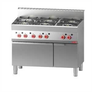 Gastro M Gasherd 6 Brenner mit Ofen, 1100x650x850mm, 30,8kW Gastro M Gasherd 6 Brenner mit Ofen, 1100x650x850mm, 30,8kW