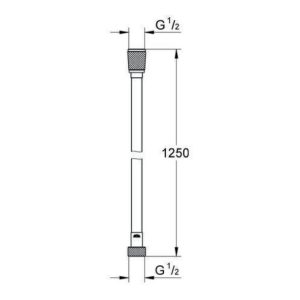 Grohe Brauseschlauch Silverflex 1250 mm Hard Graphite