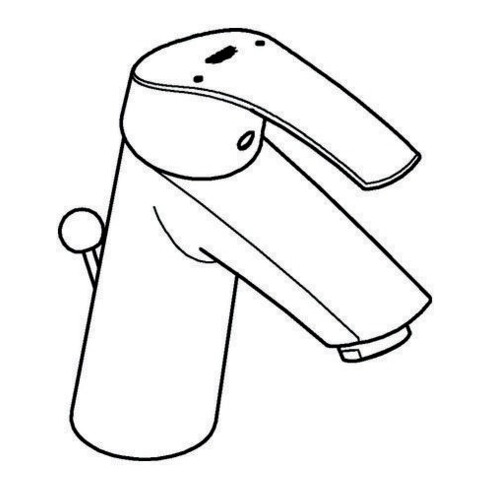 Grohe Einhand-Waschtischbatterie EUROSMART DN 15, M-Size Zugstangen-Ablaufgarnitur 1 1/4" chrom