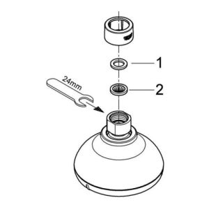 Grohe Kopfbrause TEMPESTA 100 chrom