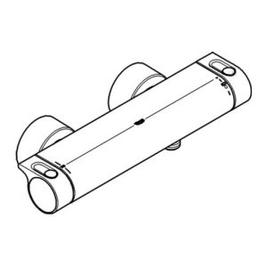 Grohe Thermostat-Brausebatterie GROHTHERM 2000 DN 15, Wandmontage chrom Grohe Thermostat-Brausebatterie GROHTHERM 2000 DN 15, Wandmontage chrom