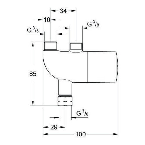 Grohe Untertischthermostat GROHTHERM MICRO thermischer Verbrühschutz chrom