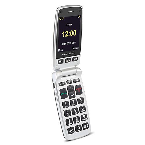 Großtastenklapphandy Primo 413, m. Tischladestation, Bluetooth, 2 MP Kamera