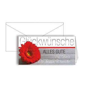 Grußkarte „Glückwünsche“, Format DIN lang, 206 x 103 mm, mit Kuverts & doppelten Einlagen, grau, Karton, 10 Stück Grußkarte „Glückwünsche“, Format DIN lang, 206 x 103 mm, mit Kuverts & doppelten Einlagen, grau, Karton, 10 Stück