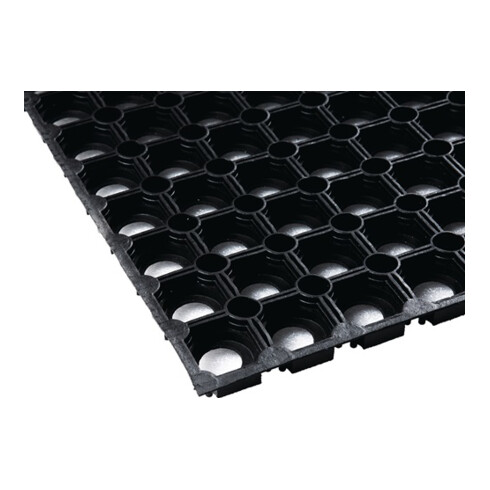 Gum.Ringmatte B.0,8m L.1,2m D.22mm schwarz NR/SBR o.Gewebeeinlage