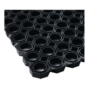 Gum.Wabenmatte B.1m L.1,5m D.22mm schwarz NR/SBR o.Gewebeeinlage Gum.Wabenmatte B.1m L.1,5m D.22mm schwarz NR/SBR o.Gewebeeinlage