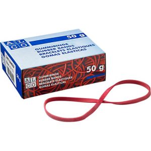 Gummibänder, rot, 150 x 4 mm, 50 g Gummibänder, rot, 150 x 4 mm, 50 g