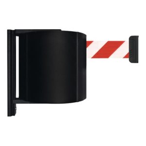 Gurtkassette D170xH215mm schwarz f.Gurt-L.12m rot/weiß z.Wm.VIA GUIDE Gurtkassette D170xH215mm schwarz f.Gurt-L.12m rot/weiß z.Wm.VIA GUIDE