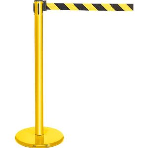 Gurtpfosten gelb, Gurt schwarz/gelb Gurtpfosten gelb, Gurt schwarz/gelb