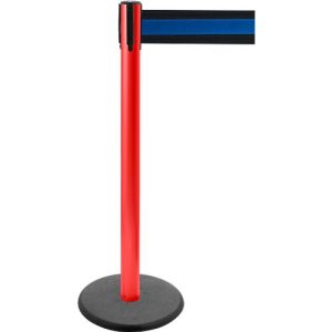 Gurtpfosten GLA 29, rot, Gurt schwarz/blau Gurtpfosten GLA 29, rot, Gurt schwarz/blau