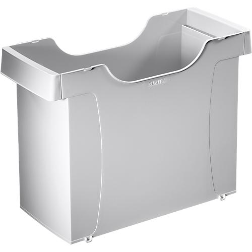 Hängemappenbox Leitz Uni-Box Plus 1908, DIN A4, für ca. 20 Hängemappen, Griffmulden, grau
