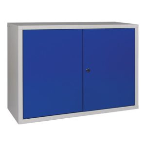 Hängeschrank H600xB800xT300mm Vollblech,1 BD Stahlbl.lichtgrau/enzianblau Hängeschrank H600xB800xT300mm Vollblech,1 BD Stahlbl.lichtgrau/enzianblau