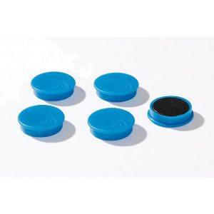 Haftmagnete, Ø 30 mm, Haftkraft ca. 700 g, 5 Stück, blau Haftmagnete, Ø 30 mm, Haftkraft ca. 700 g, 5 Stück, blau