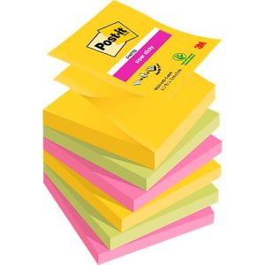 Haftnotizen Super Sticky Z-Notes Carnival R330-6SS-CARN, 76 x 76 mm, farbig, 6 Blöcke á 90 Blatt Haftnotizen Super Sticky Z-Notes Carnival R330-6SS-CARN, 76 x 76 mm, farbig, 6 Blöcke á 90 Blatt