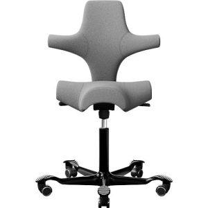 HÅG Capisco 8106 Bürostuhl, höhen- und tiefenverstellbar, Aluminium-Fußkreuz, Hartrollen, Schaumstoff, hellgrau/schwarz HÅG Capisco 8106 Bürostuhl, höhen- und tiefenverstellbar, Aluminium-Fußkreuz, Hartrollen, Schaumstoff, hellgrau/schwarz