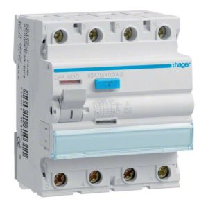 Hager FI-Schutzschalter 4p.63A/300mA Sel,6kA CPA463D Hager FI-Schutzschalter 4p.63A/300mA Sel,6kA CPA463D