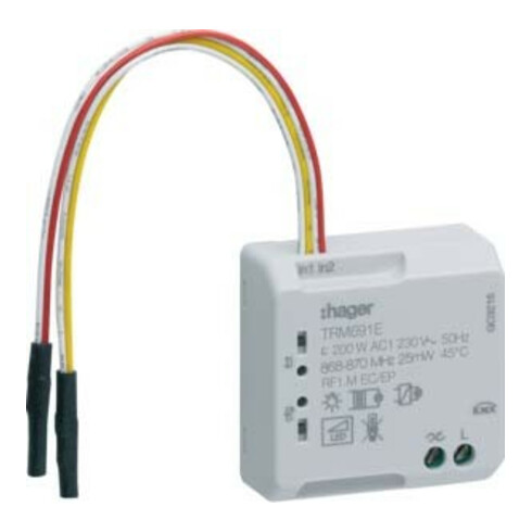 Hager Funk UP Universal-Dimmer 1-f.Binär 2-f.200W2D TRM691E