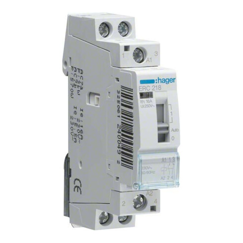 Hager Installationsrelais 16A 1S+1Ö 230V ERC218