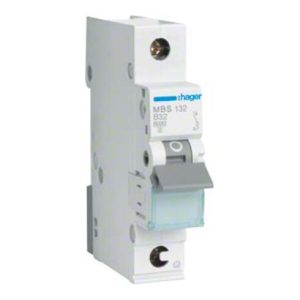 Hager Leitungsschutzschalter 1p. B-32A,6kA,1M QC MBS132 Hager Leitungsschutzschalter 1p. B-32A,6kA,1M QC MBS132