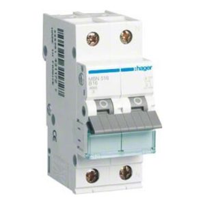 Hager Leitungsschutzschalter 1p+N, B-16A, 6kA MBN516