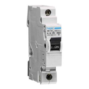 Hager Leitungsschutzschalter 1pol. B-10A,25kA MB197