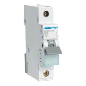 Hager Leitungsschutzschalter 1pol. B-16A, 6kA MBN116