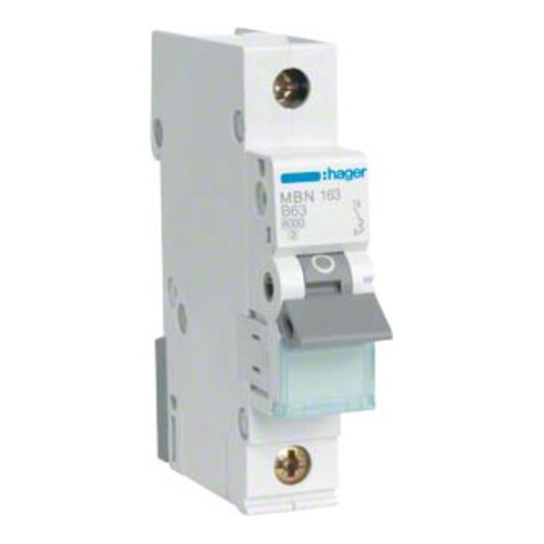 Hager Leitungsschutzschalter 1pol. B-63A, 6kA MBN163