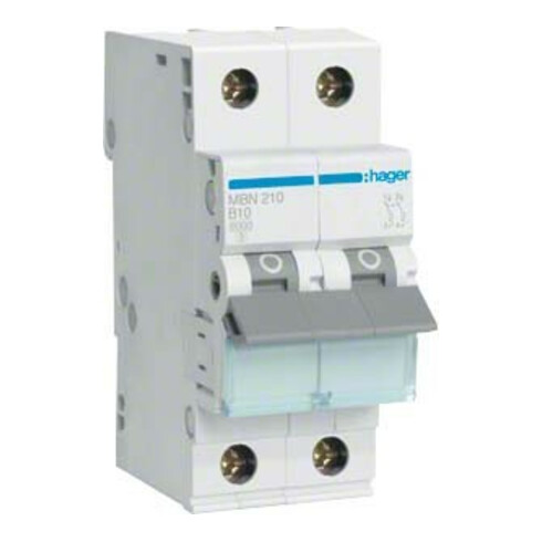 Hager Leitungsschutzschalter 2pol. B-10A, 6kA MBN210