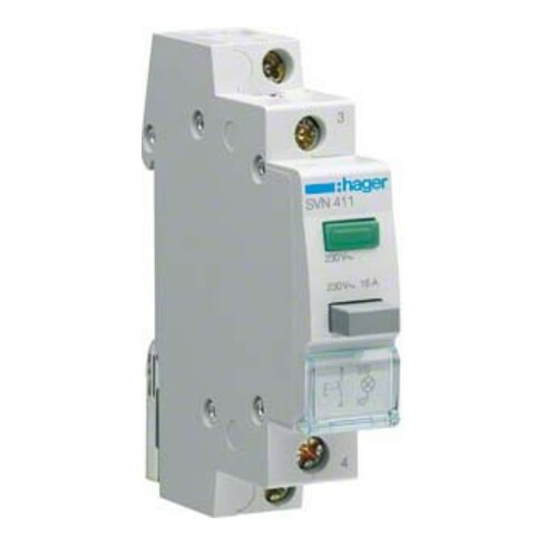 Hager Taster 1S grün,230VAC SVN411