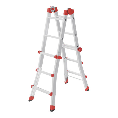Hailo M80, Aluminium-Multifunktionsleiter, 4x3 Sprossen