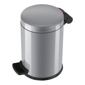 Hailo Solid 4, Tret-Kosmetik-Mülleimer, 4 l Silber