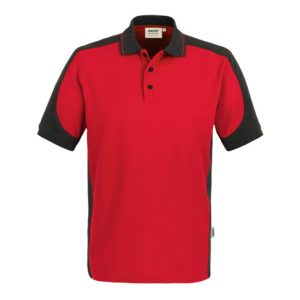 Hakro Polo-Shirt Contrast Performance, rot, Unisex-Größe: S Hakro Polo-Shirt Contrast Performance, rot, Unisex-Größe: S