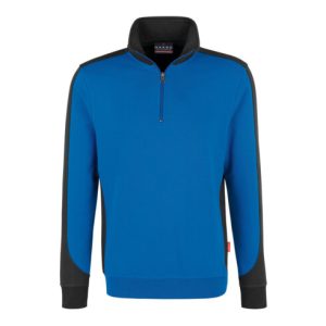 Hakro Zip-Sweatshirt Contrast Performance, royal, Unisex-Größe: M Hakro Zip-Sweatshirt Contrast Performance, royal, Unisex-Größe: M