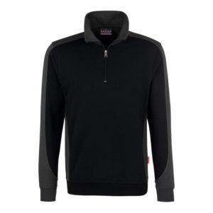 Hakro Zip-Sweatshirt Contrast Performance, schwarz, Unisex-Größe: 3XL Hakro Zip-Sweatshirt Contrast Performance, schwarz, Unisex-Größe: 3XL