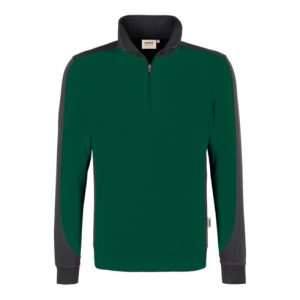 Hakro Zip-Sweatshirt Contrast Performance, tanne, Unisex-Größe: L