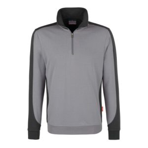 Hakro Zip-Sweatshirt Contrast Performance, titan, Unisex-Größe: M