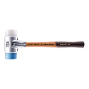 Halder Schonhammer SIMPLEX L.300mm Kopf-D.30mm HO Superplast.weiß/TPE-soft blau Halder Schonhammer SIMPLEX L.300mm Kopf-D.30mm HO Superplast.weiß/TPE-soft blau