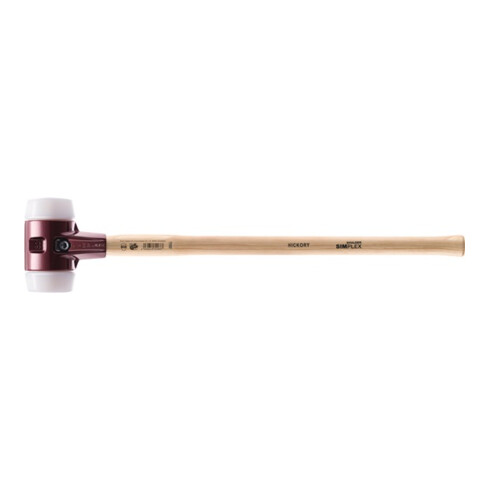 Halder Vorschlaghammer SIMPLEX Kopf-D.140mm mittelhart Superplastik weiß Hickory